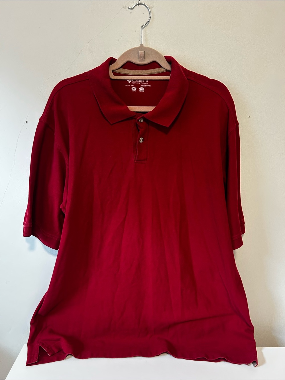 Men's Red Short-Sleeve Polo Shirt